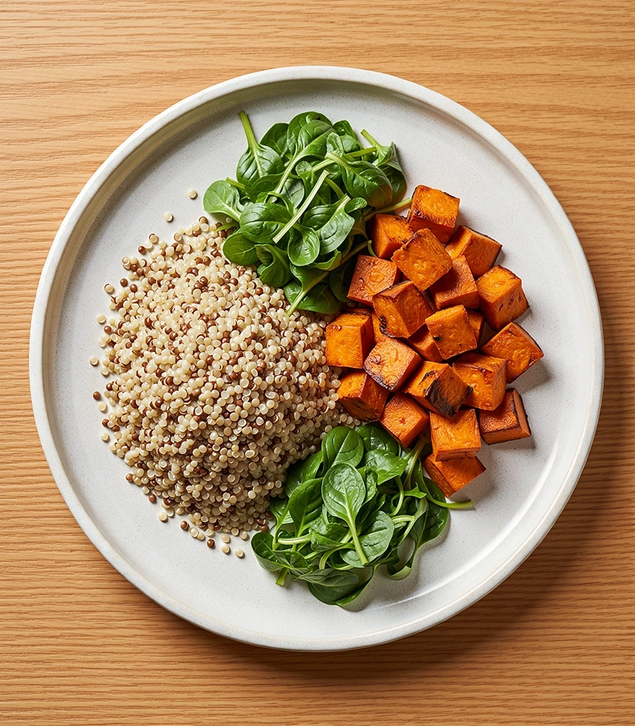 Frisches Gemüse und Vollkornprodukte